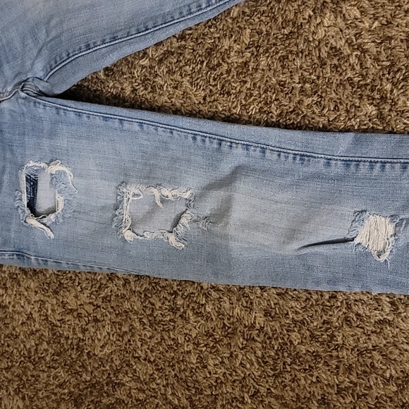 American Eagle Wash Color Ripped Style Skinny Jeans Size 00 - Picture 3 of 8